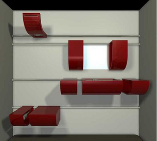 Illustration for article titled Badkamer: Save Bathroom Space With Fixtures That Slide on Rails